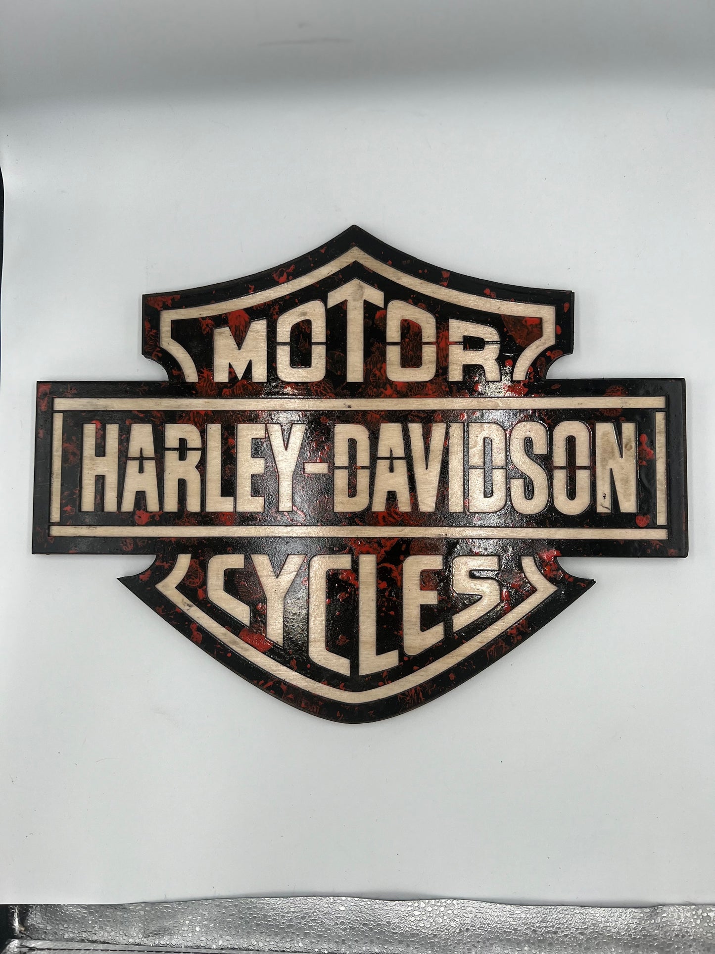 Wood Multi-Layer Harley 3D