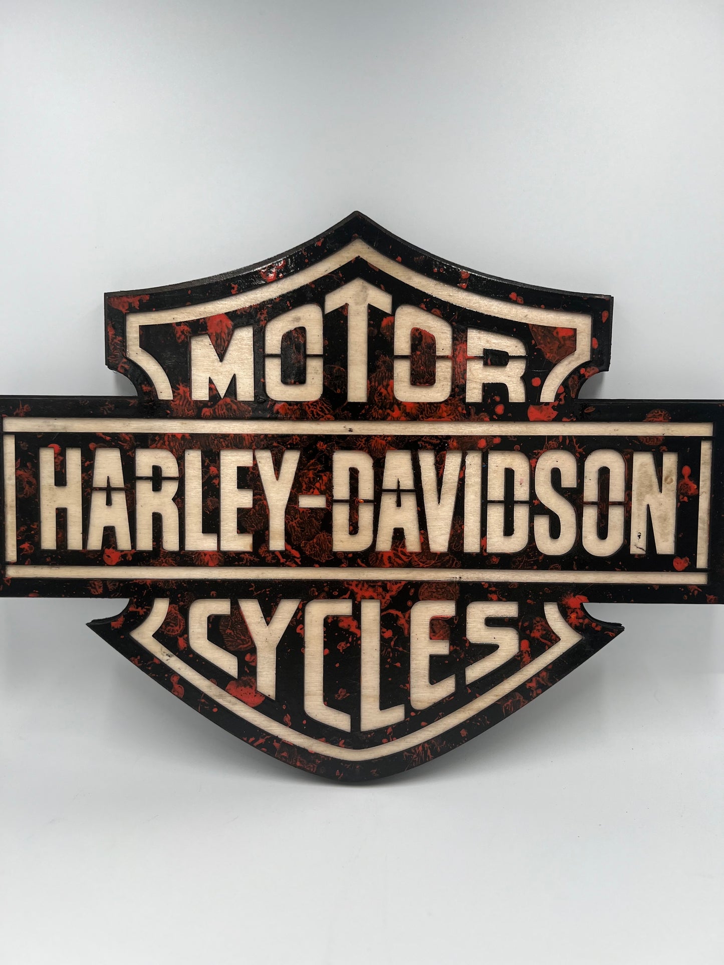 Wood Multi-Layer Harley 3D