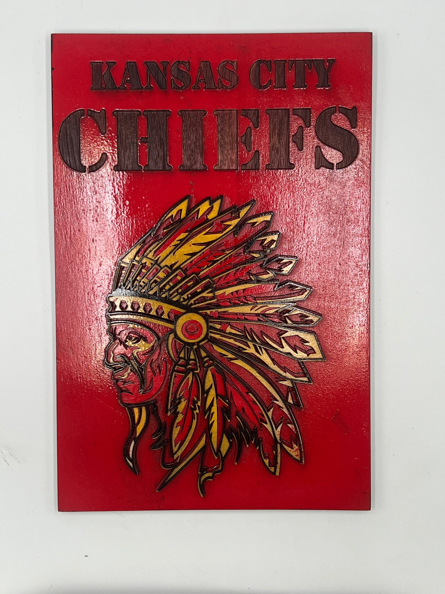 Chiefs 3D laser engraved