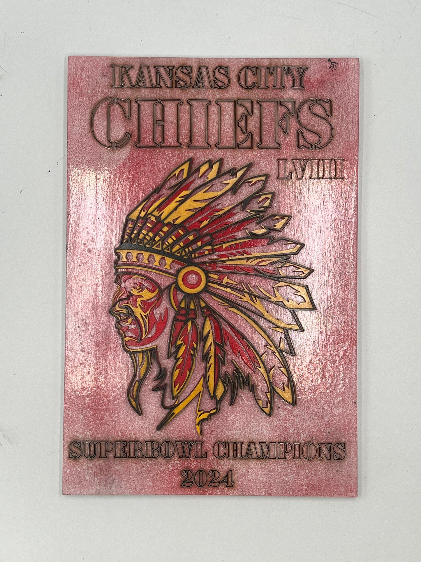 Chiefs 3D laser engraved