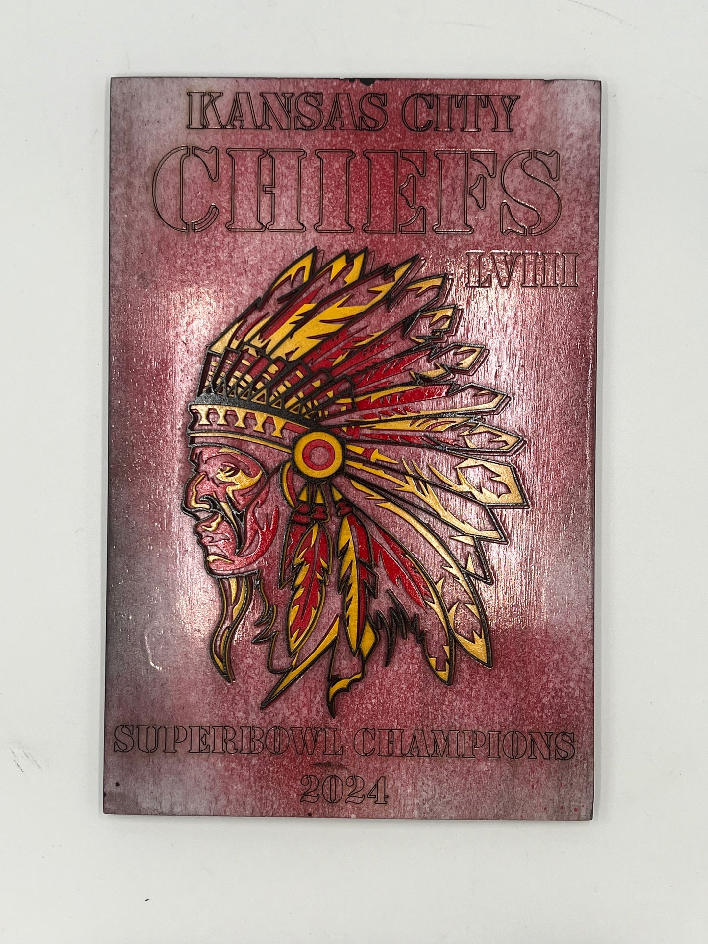 Chiefs 3D laser engraved