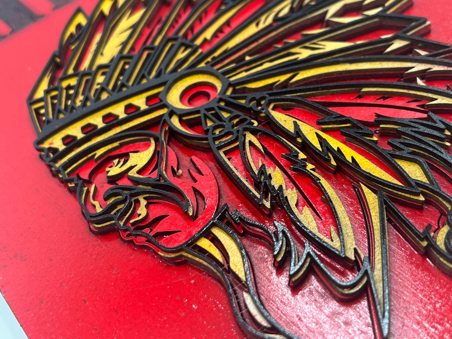 Chiefs 3D laser engraved