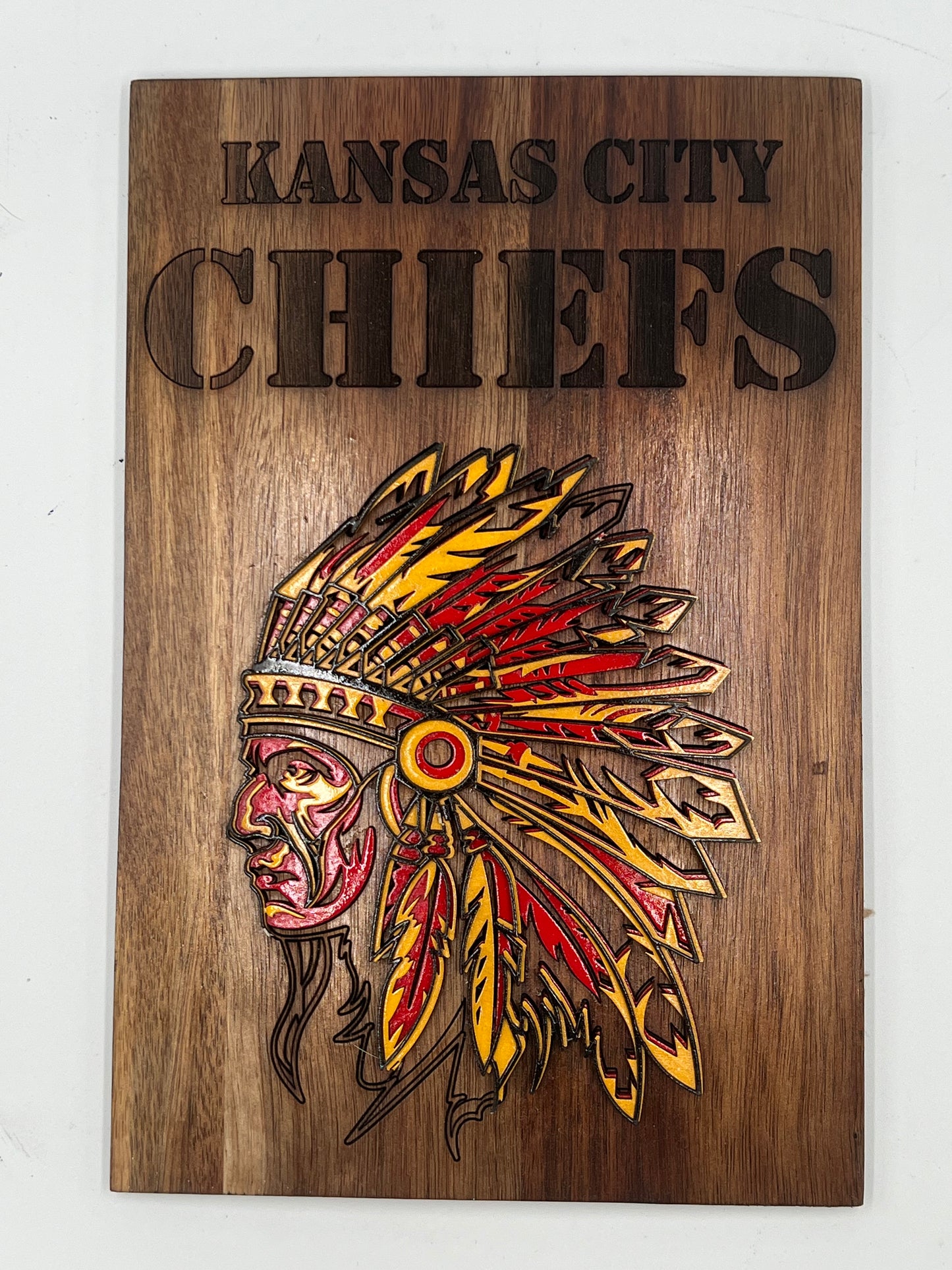 Chiefs 3D laser engraved